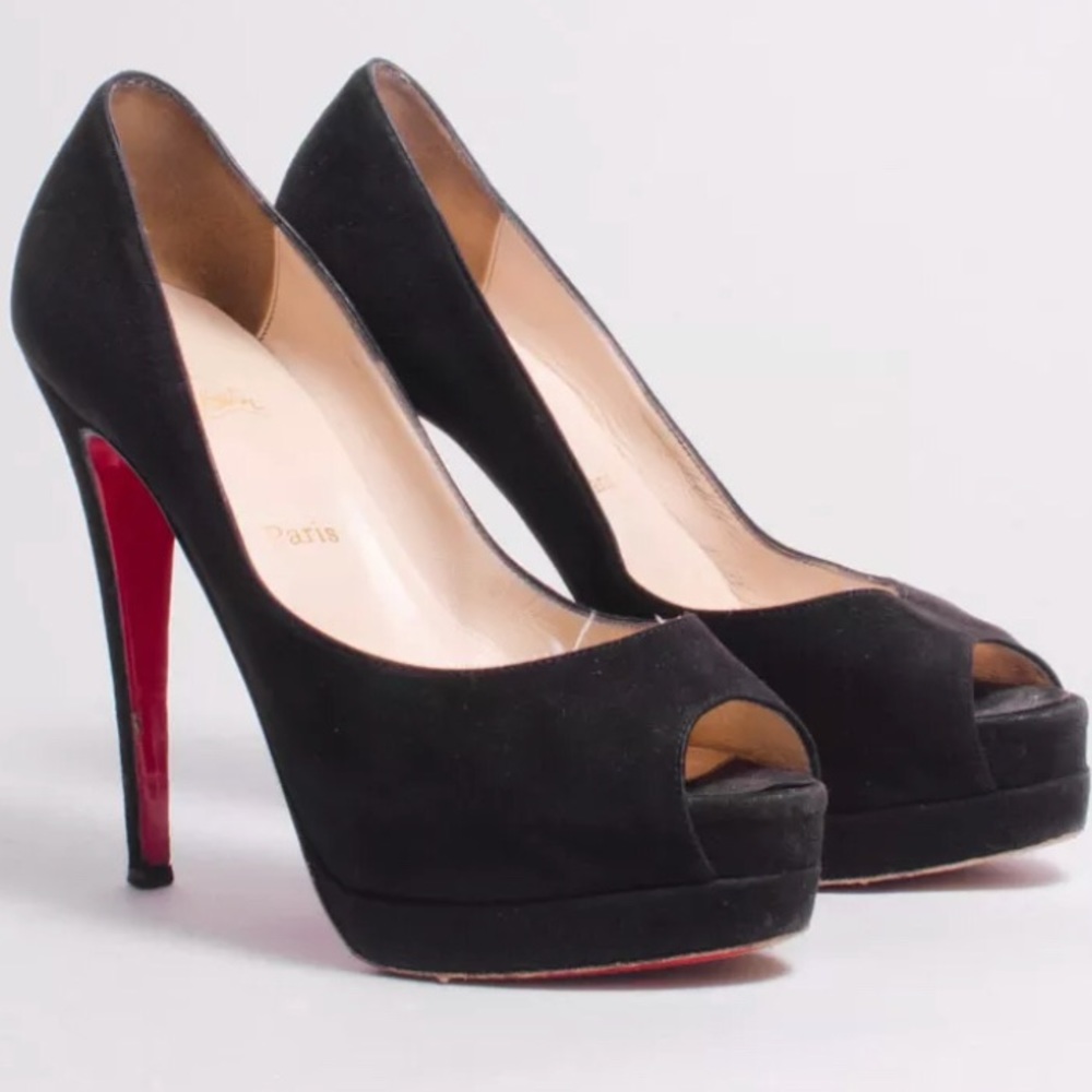 🔥🔥SOLD🔥🔥 Louboutin Peeptoe suede sz38.5
